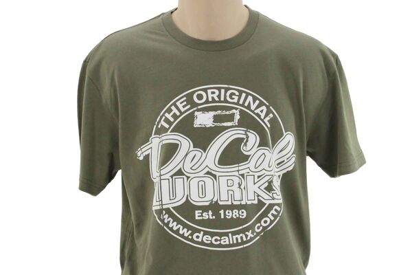 Original Olive T-Shirt with White Logo | DeCal Works
