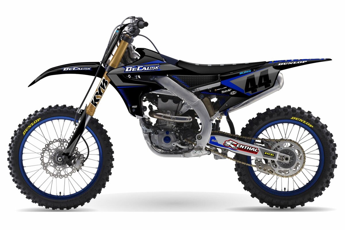 Yamaha YZ250F Blue/Black MFG Series 23 Number Plate Graphics Kit