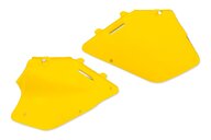 UFO Yellow Side Number Plates for Suzuki: RM125 (1996-2000), RM250 (1996-2000)