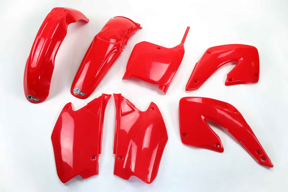 UFO Red Plastic Kit for Honda: CR125R (2000-2001), CR250R (2000-2001)