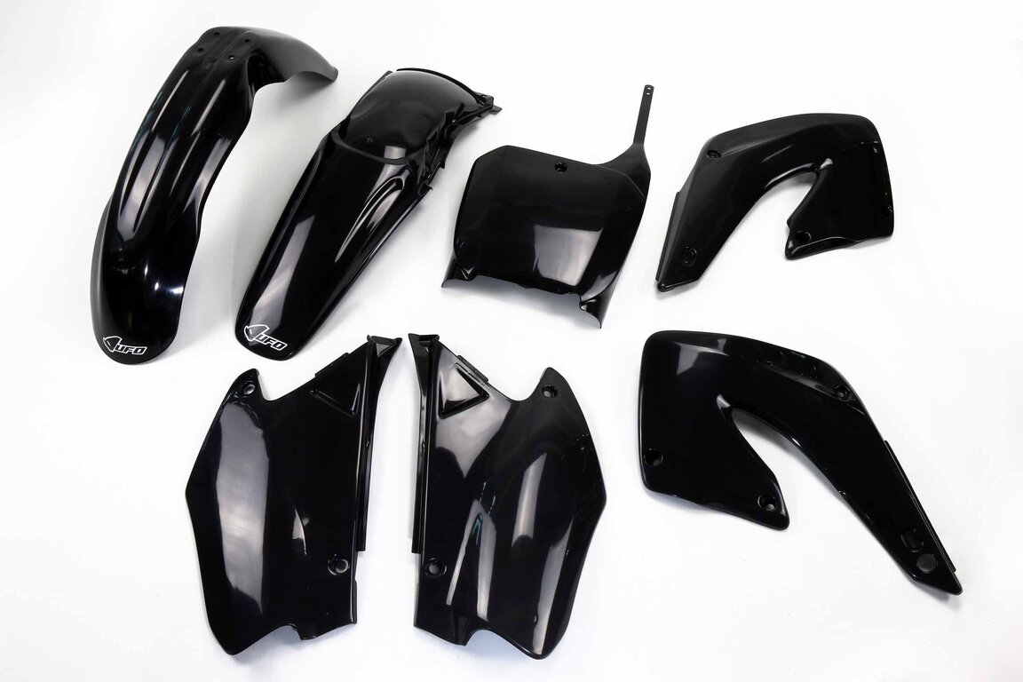 UFO Black Plastic Kit for Honda: CR125R (2000-2001), CR250R (2000-2001)