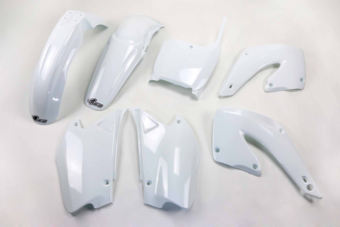 UFO White Plastic Kit for Honda: CR125R (2000-2001), CR250R (2000-2001)