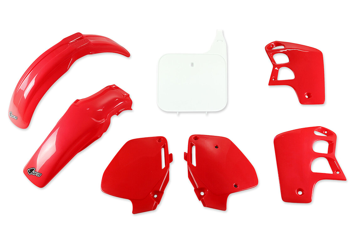 UFO OEM 92-94 Color / Brite Red 067 Plastic Kit for Honda: CR500R (1991-1994)