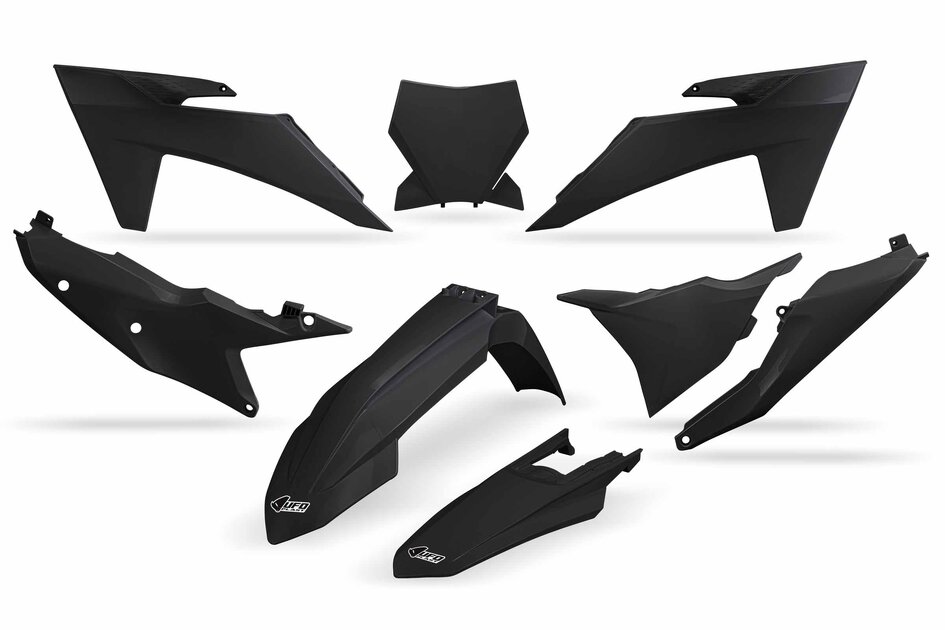 UFO Black Plastic Kit 22-24 KTM SXF, XC, XCF