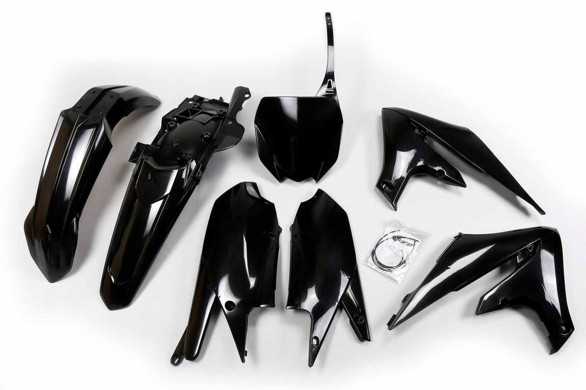UFO Black Plastic Kit for Yamaha: YZ250F (2019-2023), YZ450F (2018-2022)