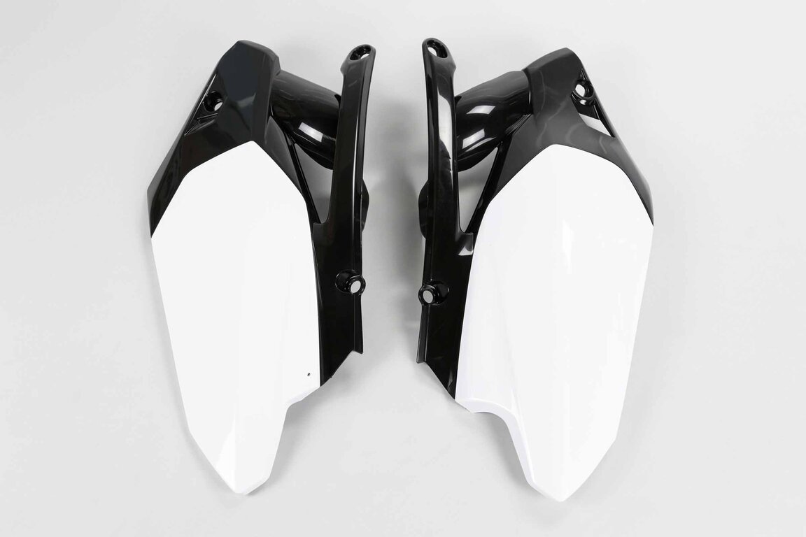 UFO White Side Number Plates for Yamaha: YZ450F (2010-2013)