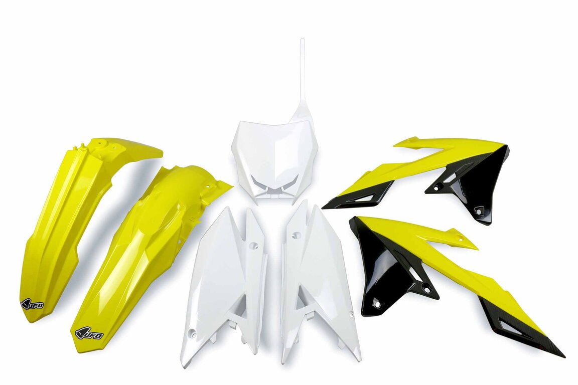 UFO OEM Color Plastic Kit for Suzuki: RMZ250 (2019-2026), RMZ450 (2018-2026)