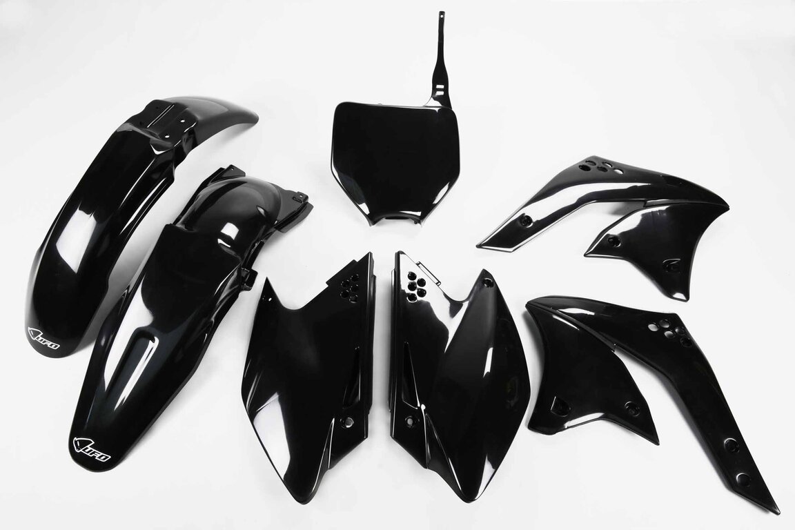 UFO Black Plastic Kit for Kawasaki: KX250F (2006-2008)
