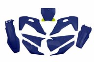 UFO Blue Plastic Kit for Husqvarna: FC250 (2019-2022), FC350 (2019-2022), FC450 (2019-2022), FC450 Rockstar Edition (2018-2021), FX350 (2019-2022), FX450 (2019-2022), TC125 (2019-2022), TC250 (2019-2022), TX300 (2019), TX300i (2020-2022)