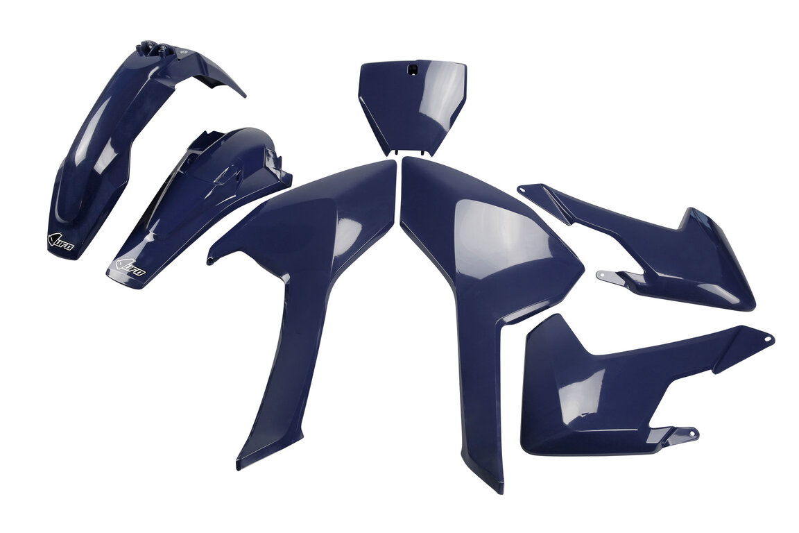 UFO Blue Plastic Kit for Husqvarna: FC250 (2016-2018), FC350 (2016-2018), FC450 (2016-2018), TC125 (2016-2018), TC250 (2017-2018)