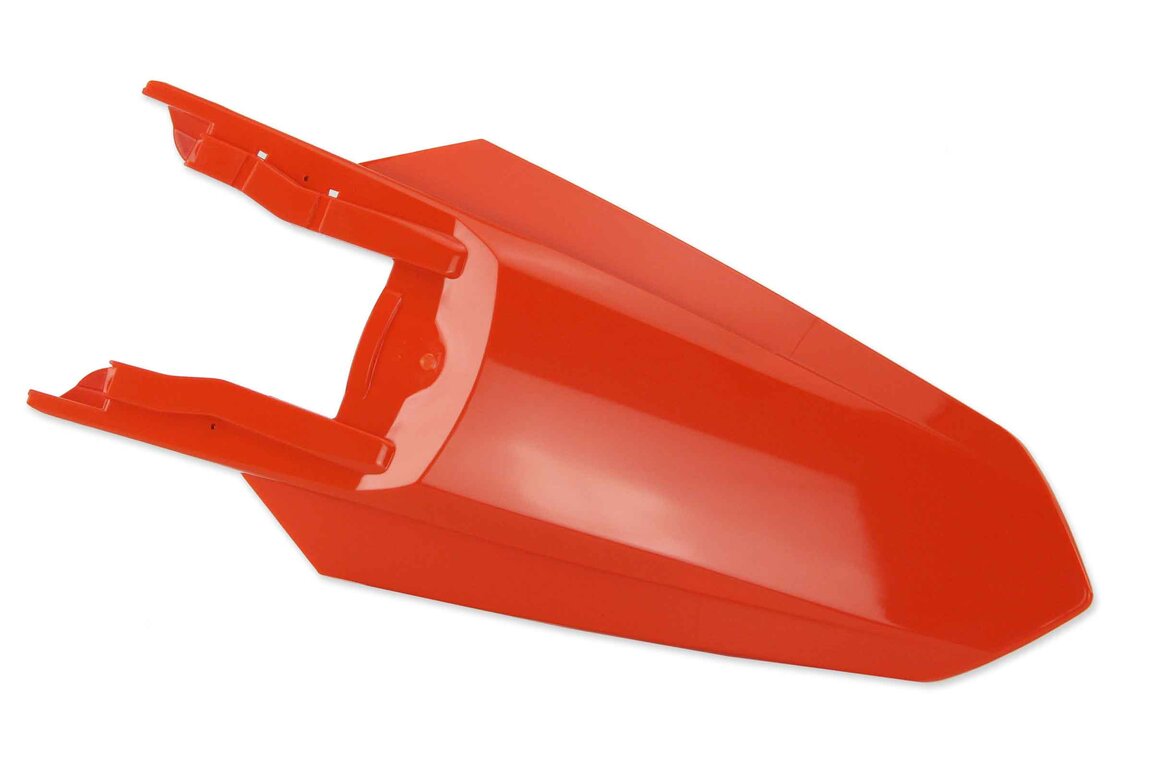 UFO Orange Rear Fender for KTM: SMR450 (2023-2025), SX125 (2023-2026), SX150 (2025-2026), SX250 (2023-2026), SX300 (2023-2026), SXF250 (2023-2026), SXF250FE (2022-2026), SXF350 (2023-2026), SXF450 (2023-2026), SXF450FE (2022-2026), XC125 (2023-2025), XC250 (2023-202...and more