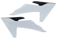UFO Ceramic White Radiator Shroud Set for KTM: EXC350F (2024-2025), EXC450F (2024-2025), EXC500F (2024-2025), SMR450 (2023-2025), SX125 (2023-2024), SX250 (2023-2024), SX300 (2023-2024), SXF250 (2023-2024), SXF250FE (2022-2023), SXF350 (2023-2024), SXF450 (2023-2024), SXF450FE (20...and more