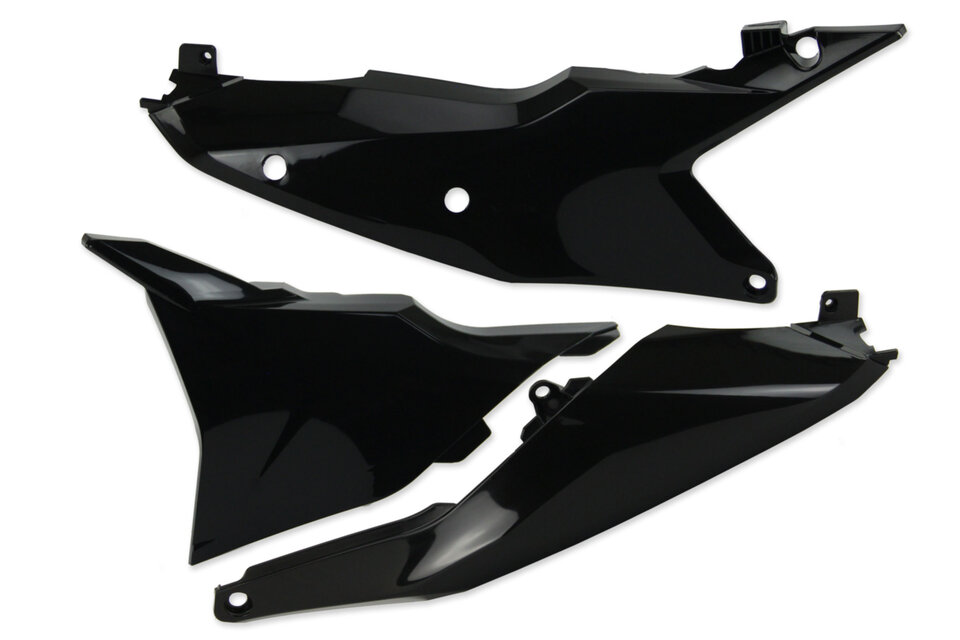 Black Side Number Plates with Airbox Cover 2024 KTM EXC350F, 2024 KTM EXC450F, 2024 KTM EXC500F, 2023 KTM SX125, 2024 KTM SX125, 2023 KTM SX250, 2024 KTM SX250, 2023 KTM SX300, 2024 KTM SX300, 2023 KTM SXF250, 2024 KTM SXF250, 2022 KTM SXF250FE, 2023 KTM SXF250FE, 2024 KTM SXF250FE...and more