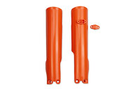 UFO Orange Lower Fork Guards for KTM: EXC350F (2024-2026), EXC450F (2024-2025), EXC500F (2024-2026), SX125 (2023-2026), SX150 (2025-2026), SX250 (2023-2026), SX300 (2023-2026), SXF250 (2023-2026), SXF250FE (2022-2025), SXF350 (2023-2026), SXF450 (2023-2026), SXF450FE (202...and more