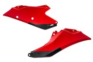 Polisport Red Side Number Plates for GasGas: EC250 (2021-2023), EC250F (2021-2023), EC300 (2021-2023), EC350F (2021-2023), EX250 (2022-2023), EX250F (2021-2023), EX300 (2021-2023), EX350F (2021-2023), EX450F (2021-2023), MC 125 (2021-2023), MC 250 (2022-2023), MC250F (2021-20...and more