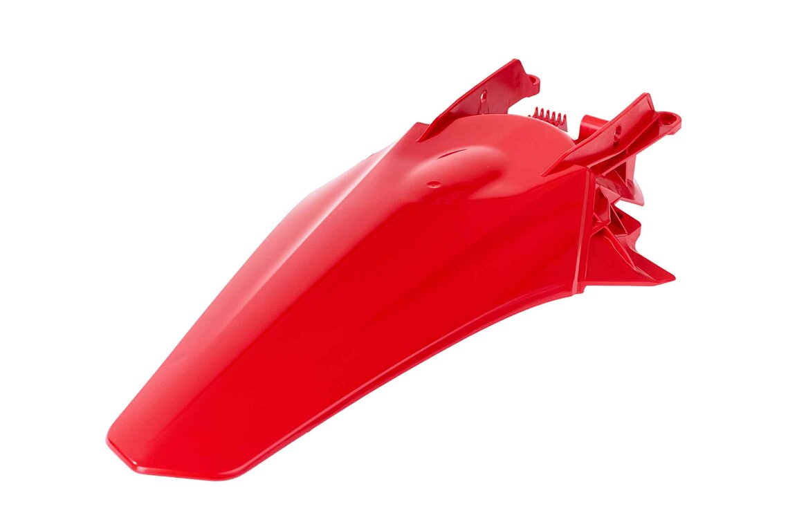 Polisport Red Rear Fender for GasGas: EX250 (2022-2023), EX250F (2021-2023), EX300 (2021-2023), EX350F (2021-2023), EX450F (2021-2023), MC 125 (2021-2023), MC 250 (2022-2023), MC250F (2021-2023), MC350F (2022-2023), MC450F (2021-2023), MC450F FE (2022)