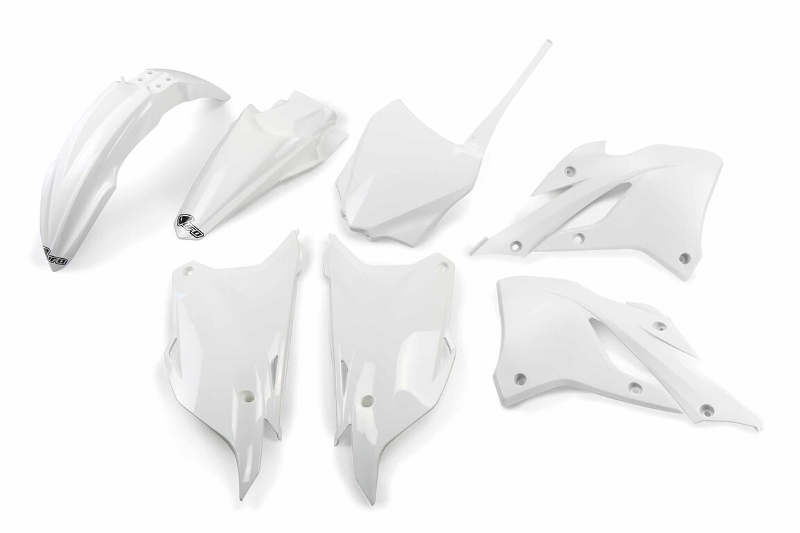 UFO White Plastic Kit for Kawasaki: KX112 (2022-2025), KX85 (2022-2025)
