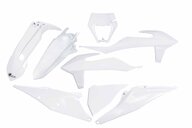 UFO White Plastic Kit for KTM: EXC125 (2020-2021), EXC150 (2020-2023), EXC250 (2020-2023), EXC250F (2020-2023), EXC300 (2020-2023), EXC350F (2020-2023), EXC450F (2020-2023), EXC500F (2020-2023), XCF350W (2020-2022), XCF450W (2023), XCF500W (2020-2022), XCW150 (2023...and more