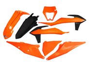 UFO OEM 20 Color Plastic Kit for KTM: EXC125 (2020-2021), EXC150 (2020-2023), EXC250 (2020-2023), EXC250F (2020-2023), EXC300 (2020-2023), EXC350F (2020-2023), EXC450F (2020-2023), EXC500F (2020-2023), XCF350W (2020-2022), XCF450W (2023), XCF500W (2020-2022), XCW150 (2023...and more