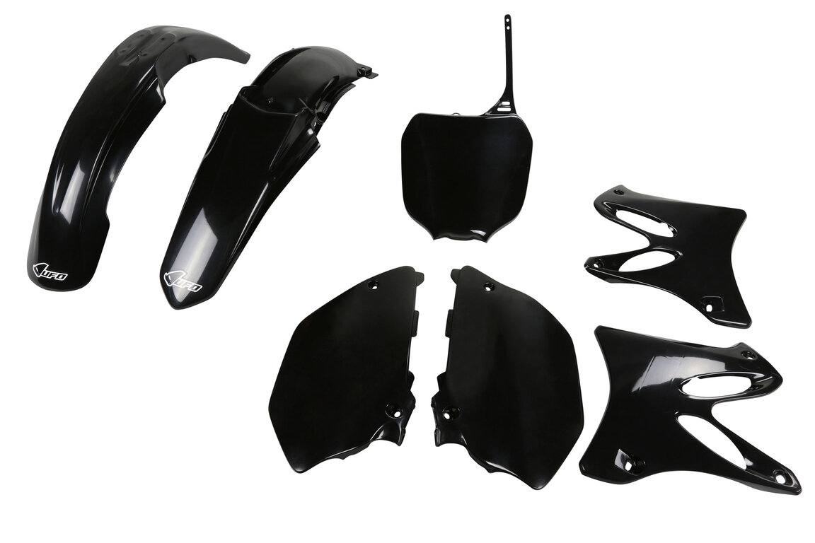 UFO Black Plastic Kit for Yamaha: YZ125 (2002-2005), YZ250 (2002-2005)