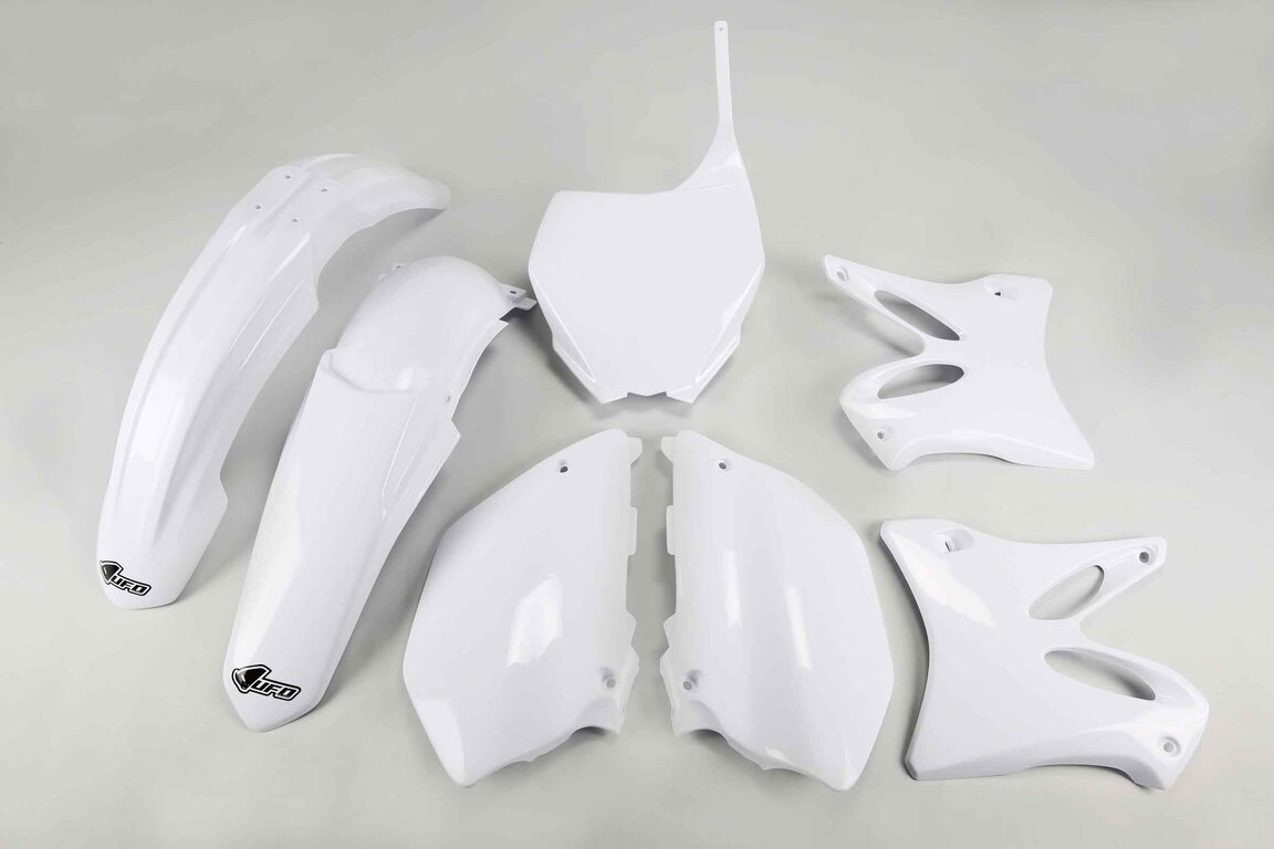 UFO White Plastic Kit for Yamaha: YZ125 (2006-2014), YZ250 (2006-2014)
