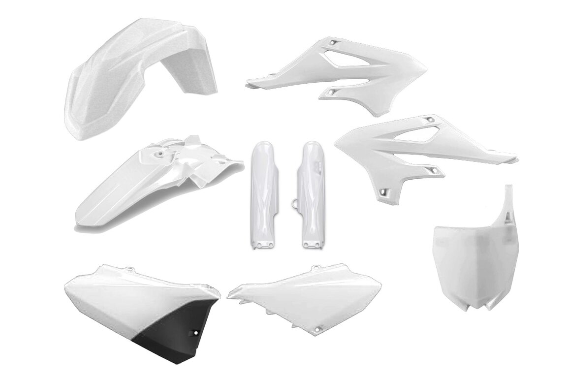 Polisport White Plastic Kit for Yamaha: YZ85 (2022-2027), YZ85 LW (2024-2027)
