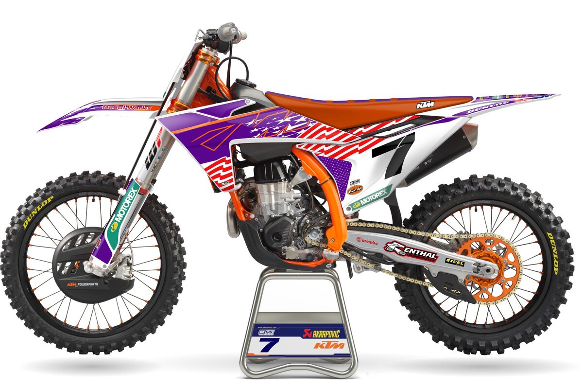 KTM SXF Navy/Red Red Bud 2023 Ready Made Rad Graphics Kit