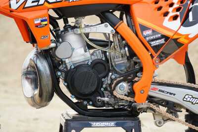 Vital MX KTM SX250 2-Stroke Test Bike Engine View with Vented Air Box Dirt Bike Decals Officially Licensed Graphics