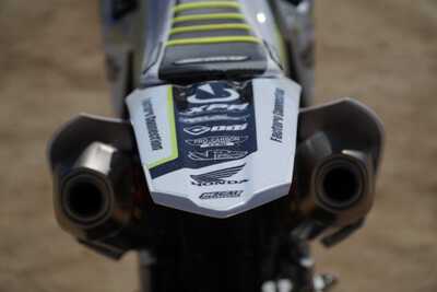 DeCal Works Custom Dirt Bike Decals White with a Light Grey Accent and Vital MX Logos