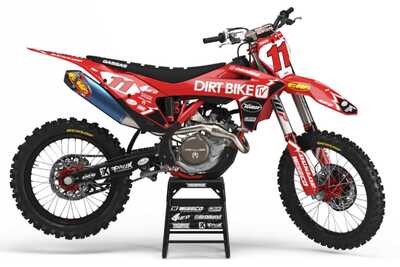Personalized custom dirt bike graphics for GASGAS with UFO plastic and Dunlop logo. Think It. Create It. Series 