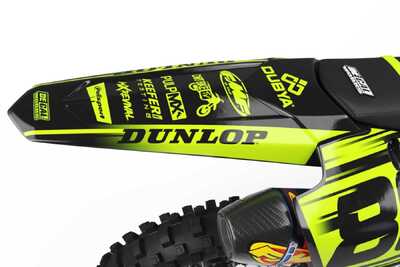 Think It. Create It. series from DeCal Works Yamaha YZF toxic yellow motocross decals with Officially Licensed UFO Logos