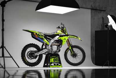 Think It. Create It. series from DeCal Works Yamaha YZF toxic yellow motocross decals with Officially Licensed Logos