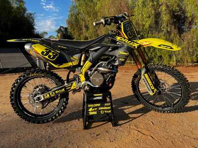DeCal Works Custom Dirt Bike Decals Black with Yellow Officially Licensed Motion Pro Logos