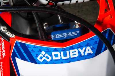 Dubya's Trick Build Honda CRF110 Factory Works Dirt Bike front number plate