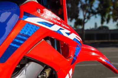 Dubya's Trick Build Honda CRF110 Factory Works Dirt Bike Radiator shroud decal