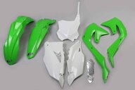 UFO OEM 19 Color Plastic Kit for Kawasaki: KX250F (2021-2024), KX250F 50th Anniversary Edition (2024), KX250X (2022-2024), KX250XC (2021), KX450F (2019-2023), KX450SR (2022-2023), KX450X (2022-2023), KX450XC (2021)