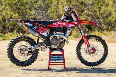 2023 KTM 350 XC-F with red and black dirt bike graphics with Officially Licensed  Uni Filter Logo