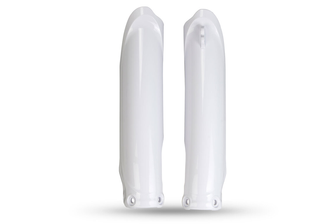 Polisport White Lower Fork Guards for Yamaha: YZ250F (2024-2026), YZ250FX (2025-2026), YZ450F (2023-2026), YZ450FX (2024-2026)