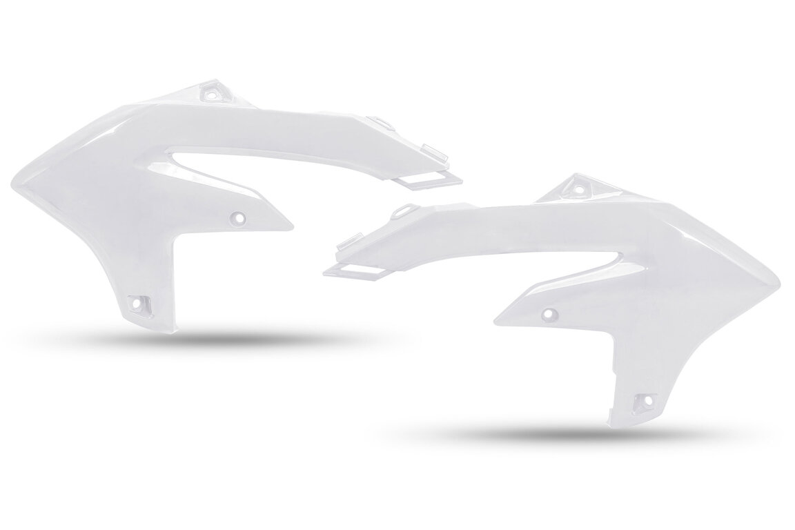 Polisport White Radiator Shroud Set for Yamaha: YZ250F (2024-2027), YZ250FX (2025-2027), YZ450F (2023-2027), YZ450FX (2024-2027)