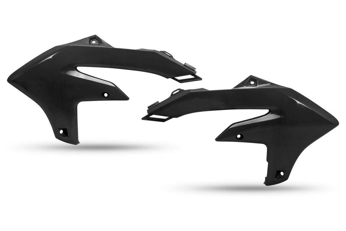UFO Black Radiator Shroud Set for Yamaha: YZ250F (2024-2027), YZ250FX (2025-2027), YZ450F (2023-2027), YZ450FX (2024-2027)