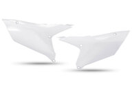 UFO White Side Number Plates for Yamaha: YZ250F (2024-2026), YZ250FX (2025-2027), YZ450F (2023-2025), YZ450FX (2024-2026)