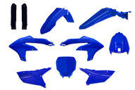 Polisport Blue with Black Forks Plastic Kit for Yamaha: YZ250F (2024-2026), YZ250FX (2025-2027), YZ450F (2023-2025), YZ450FX (2024-2026)