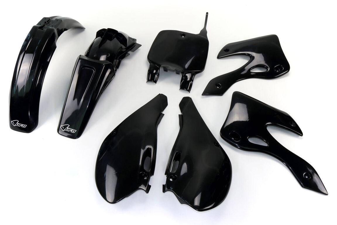 UFO Black Plastic Kit for Kawasaki: KX125 (1999-2002), KX250 (1999-2002)