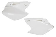 UFO White Side Number Plates for Kawasaki: KX250F (2006-2008)