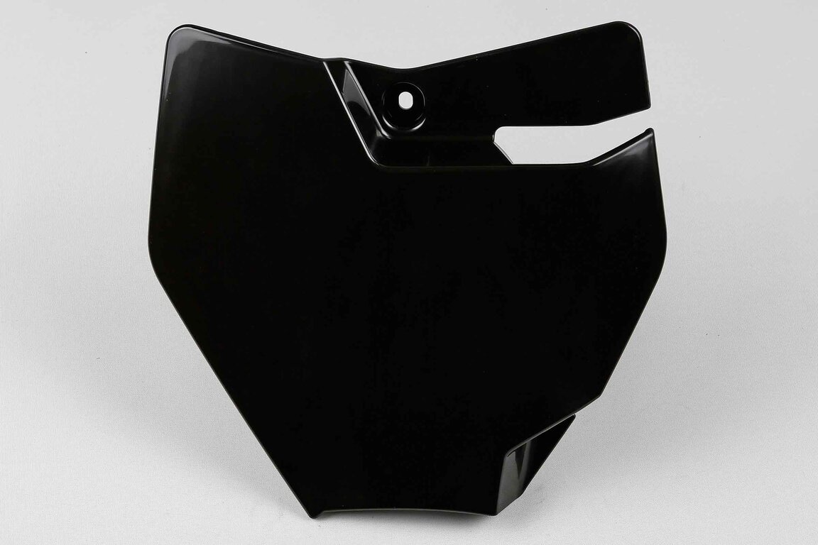 UFO Black Front Number Plate for GasGas: MC65 (2021-2023), KTM: SX65 (2016-2023)