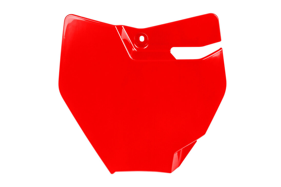 UFO Red Front Number Plate for GasGas: MC65 (2021-2023), KTM: SX65 (2016-2023)