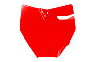 UFO Red Front Number Plate for GasGas: MC65 (2021-2023), KTM: SX65 (2016-2023)