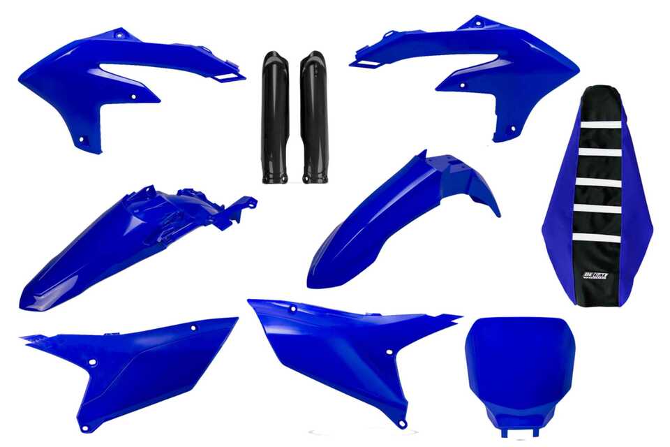 Complete Plastic Kit With Lower Forks & Seat Cover 2024 Yamaha YZ250F, 2023 Yamaha YZ450F, 2024 Yamaha YZ450F, 2024 Yamaha YZ450FX | DeCal Works