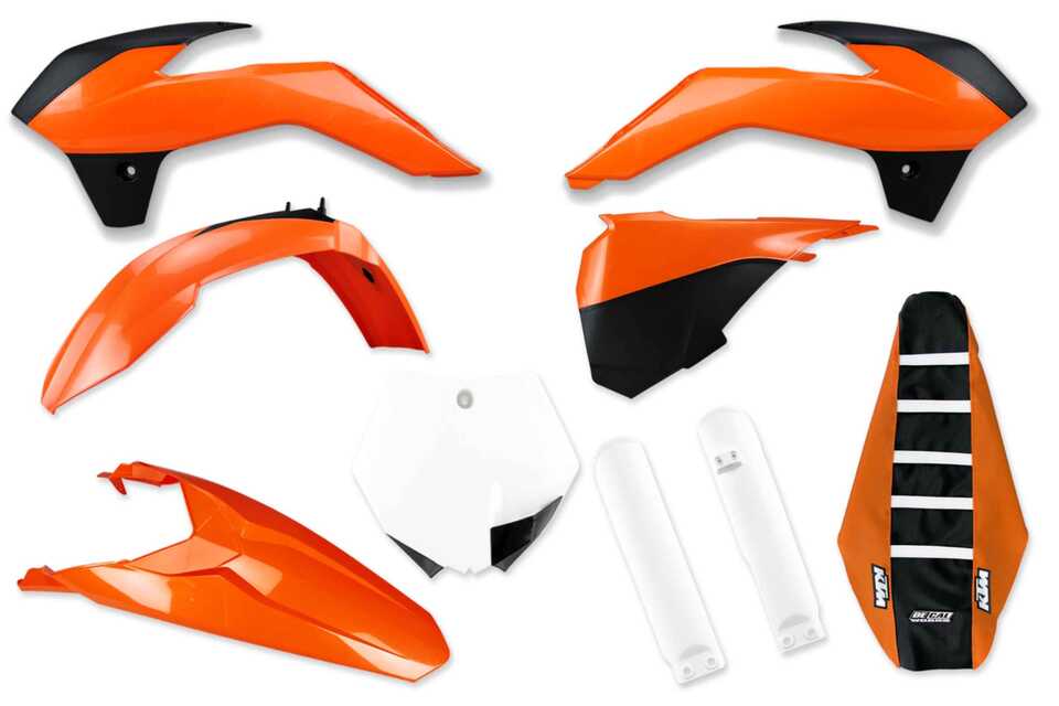Mix & Match Plastic Kit With Lower Forks & Seat Cover 2013 KTM SX85, 2014 KTM SX85, 2015 KTM SX85, 2016 KTM SX85, 2017 KTM SX85 | DeCal Works