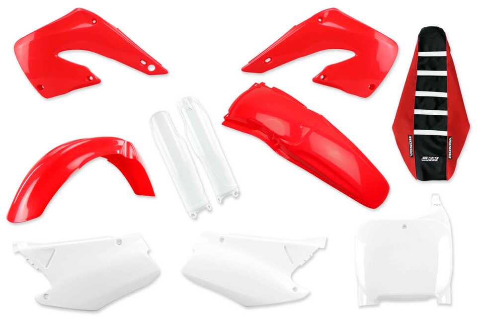 Complete Plastic Kit With Lower Forks & Seat Cover 2000 Honda CR125R, 2001 Honda CR125R, 2000 Honda CR250R, 2001 Honda CR250R | DeCal Works